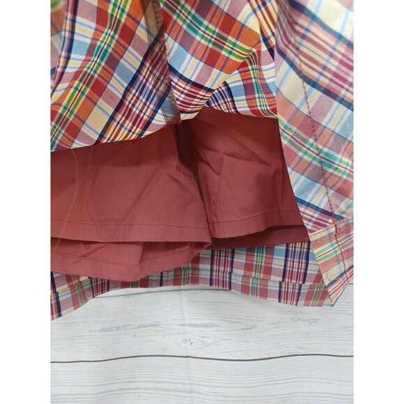 Croft Barrow Golf Tennis Skort Skirt Plaid Red Blue Pockets Sz 10 - Picture 5 of 7